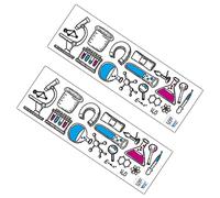 TOYANDONA 2 Sheets Chemical Elements Wall Stickers PVC Science Decals for Classroom Living Bedroom Decor Removable Lab Ornament