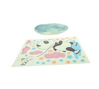 TOYANDONA 2 Sheets Glow Dark Panda Wall Decals for Bedroom Nursery Removable Luminous Stickers with Moon Cloud and Star Designs Easy Peel Stick Wall Art Decor