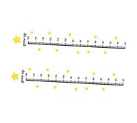 TOYANDONA 2 Sheets Growth Wall Ruler Star Design Height Chart for Kids Nursery and Baby's Rooms, PVC Material with Full Colour and No Peculiar Smell, Adorable Room Decor for Kindergartens