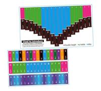 TOYANDONA 2 Sheets Kalimba Note Stickers for Thumb Piano Beginners Scale Decals with Musical Key Labels Lightweight Music Stickers for Easy Note Identification and Learning