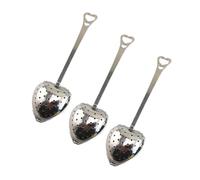 TOYANDONA 20 pcs Stainless Steel Tea Filter Spoon Heart Shaped Long Grip Tea Infuser Strainer with Fine Mesh and Spices Reusable Kitchen Tool
