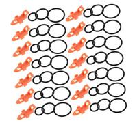 TOYANDONA 20 Sets Fishing Hook Keepers with Sponge Pad Plastic Rod Hooks for Outdoor Sea Fishing Small Elastic Bait Holders Protecting Rods From Scratches for Anglers