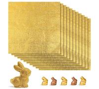 TOYANDONA 200 Pcs Gold Foil Chocolate Wrappers - 20x20 Cm Aluminum Foil Candy Packaging Sheets, Double-Sided Wrapping Paper for Homemade Caramels, Truffles, Easter Eggs, and DIY Crafts