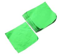 TOYANDONA 200 Sheets Candy Wrapping Foil Paper Shiny Green Foil Wrappers for Homemade Chocolate Sweets Packaging Easy to Shape Party Candy Wrapping Supplies