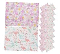 TOYANDONA 200 Sheets Candy Wrapping Paper for Homemade Nougat and Chocolates Greaseproof Food Grade Wrappers with Cute Flamingo and Star Designs for Party Wedding and Daily Use