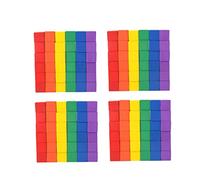 TOYANDONA 200pcs Colorful Wooden Craft Cubes Precise Cutting Blocks Smooth DIY Building Materials for Adults Safe Non Toxic Craft Cube Accessories for Creative Playing and Decorating