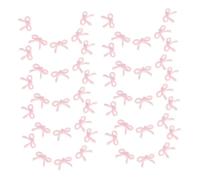 TOYANDONA 200pcs Mini Pink Resin Bow Charms 3D Tiny Embellishments