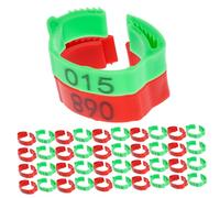 TOYANDONA 200pcs Poultry Leg Marking Rings and Chicken Leg Bands, Plastic Identification Tags, Green Red Mixed Colors, Suitable for Chicken, Duck, Goose Breeding and Farm Management