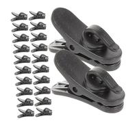 TOYANDONA 200pcs Rotatable Plastic Headphone Clips Wire Clip Mic Holder for Shirt Microphone Accessories