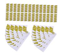 TOYANDONA 200pcs Warning Sign Sticker Electric Fence Sign Electric Fence Accessories Watch Out Hand Symbol Alert Yellow Pvc