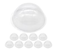 TOYANDONA 20pcs 12cm Plastic Snow Globe Domes Half Sphere Cloche Covers Diy Fillable Ornament Accessories for Christmas Village Decorations and Wedding Centerpieces