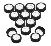 TOYANDONA 20pcs 30mm Toy Car Wheels Rubber Tires for Kids Diy Assembly Model Cars Replacement Wheels Educational Robotics Science Project Accessories