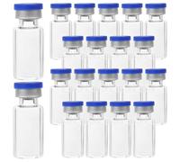 TOYANDONA 20Pcs 3Ml Glass Sample Vials with Lids Small Glass Bottles for Liquid and Powder Storage Refillable Containers for Beauty and Personal Care