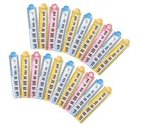 TOYANDONA 20pcs Adorable Folding Straight Rulers with Piano Geometric Pattern, Plastic Foldable School Straight Ruler Set and Students, Practical Design for Back to School Random Color