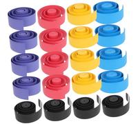 TOYANDONA 20pcs Anti-slip Sweat-absorbent Drumstick Tapes with Shock-proof Wraps for Electronic Drumsticks and Badminton Racket Grip Belts in Blue, Black, Red, Purple, and Yellow