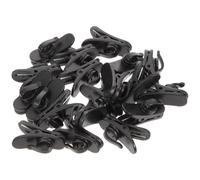 TOYANDONA 20pcs Black Abs Lapel Microphone Clips Mic Holder Clamp for Lavalier Microphone Free Your Hands for Podium Speeches and Performances