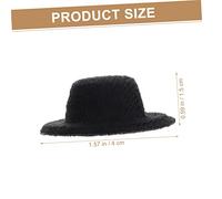 TOYANDONA 20pcs Black Mini Formal Hats for Dolls Lightweight Cloth Material DIY Craft Accessories Compact for Doll Dress Up Creative Novelty