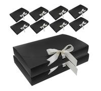 TOYANDONA 20pcs Black Scarf Packing Boxes with Ribbon Bowknot Shirt and Wrapping Bags for Christmas Birthday Wedding Valentine Anniversary Party Presents