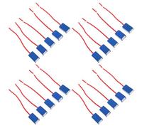 TOYANDONA 20pcs Ceramic Headlight Connector Plug Adapter Straight Socket Wiring Harness for Car Lamp Holders Insulated Headlight Bulb Socket Replacement for Automotive Fog Light Wiring