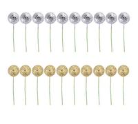 TOYANDONA 20Pcs Christmas Glitter Berries Stems Gold and Silver Xmas Artificial Berry Picks for Christmas Tree Decorations Crafts Diy Xmas Wreath Holiday Decor 2.5cm