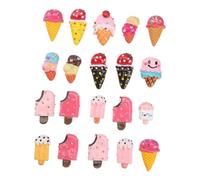 TOYANDONA 20Pcs Creative Ice-cream Decorations DIY Craft Accessories for Home Decals Multiple Styles Adornments for Art Projects and Crafting
