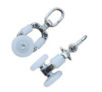 TOYANDONA 20Pcs Curtain Track Rollers Twin Wheeled Carriers Smooth Sliding Pulley for Straight and Bendable Drapery Rails Easy Install Alloy Material Silent Operation