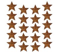 TOYANDONA 20pcs DIY Five-pointed Metal Star Hanging Ornaments Rustic Antique Iron Craft Stars for Christmas Tree Decoration Indoor Home Hanging Adornment