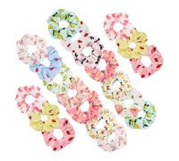 TOYANDONA 20pcs Elastic Hair Scrunchies with Hand-painted Fruit Pattern Large Ponytail Hair Ties for Women and Soft Fabric Bands Suitable for Daily and Casual Wear