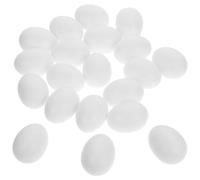TOYANDONA 20pcs Fake Pigeon Eggs Solid Plastic Pigeon Egg Models 3.8x2.8cm for Racing Nest Breeding Decoy and Bird Soothing Supplies