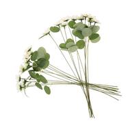 TOYANDONA 20pcs Fake White Daisy Flower with Stems Mini Artificial Daisies for Table Centerpieces Living Decor Spring Wildflower Bouquet Floral Accents