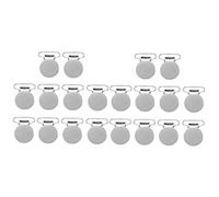 TOYANDONA 20pcs Fashion Metal Suspender Clips Holders Round Buckle Clips for Pacifier Sewing Hooks