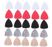 TOYANDONA 20pcs Felt Guitar Picks Soft Plectrums for Electric and Acoustic Guitars Ukulele Accessories Stylish Design Warm Tones for Beginners and Music