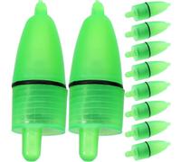TOYANDONA 20pcs Fishing Rod Bite Alarm Bell Light with 2 Ag3 Batteries | Water Activated Flashing, 360 Degree Glow, Plastic Casing, Waterproof Seals, for Docks and Ice Fishing