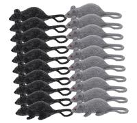 TOYANDONA 20pcs Halloween Spooky Rat Lifelike Fake Mice Decorations for Pranks for Halloween Parties Haunted Houses Creepy Atmosphere Miniature Novelty Black Gray
