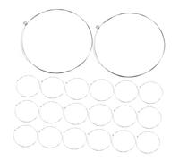 TOYANDONA 20pcs High E Acoustic Guitar String Replacement Stainless Steel Plain String for Folk Guitar Smooth Finger Action Nickel-wrapped Stable Intonation Suitable for Maintenance