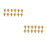 TOYANDONA 20pcs Metal Drum Fastener Mounting Screws Washers for Drum Lugs for Snare Assembly and Parts Installation Includes Gold Screws for Professional