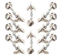 TOYANDONA 20Pcs Metal Fishing Alarm Bells for Rods Durable Clip Design Reliable Fishing Indicators Essential Accessories for Night Fishing Beginners