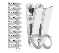 TOYANDONA 20pcs Metal Lapel Mic Cord Holders Lavalier Microphone Clips Adjustable Secure Clamp for Ties Shirts Podcasting Public Speaking