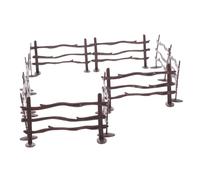 TOYANDONA 20pcs Mini Farm Fence Rustic Plastic Garden Fence Panels DIY Hobby Horse Enclosure Accessories for Model Farm Scene Decor