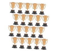 TOYANDONA 20pcs Mini Gold Plastic Trophies for Small Award Cups with Shiny Finish for Classroom Rewards Sports Competitions Office and Party Decorations