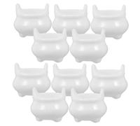 TOYANDONA 20Pcs Mini Halloween Cauldrons Plastic Witch Cauldron Decorations for Dollhouse Desktop Party Ornaments Lightweight White