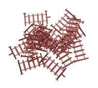 TOYANDONA 20Pcs Mini Plastic Fences for DIY Crafting Simulated Farm Scene Props Durable Eco Friendly Material for Childrens Miniature Gardens and Model Decoration
