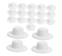 TOYANDONA 20pcs Miniature Craft Hats Soft Brushed Doll Accessories for DIY Projects and Decorations Blank Tiny Top Hats for Creative Christmas Party Ideas