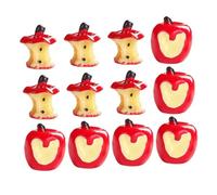 TOYANDONA 20pcs Miniature Incomplete Apples Resin Props for Dollhouse Layout Realistic Fake Fruits with Apple Cores Mini House Decoration and Photography Accessories