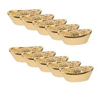 TOYANDONA 20pcs Miniature Ingot Decor for Dollhouse Realistic Wealth Ornaments Non Fading Decorative Craft for Room and Festive Tabletop Display