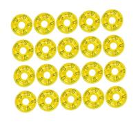 TOYANDONA 20pcs Miniature Swim Rings PVC Cute Pattern Dollhouse Ornaments Lightweight Decorative Pool Float Accessories for Miniature Scenes