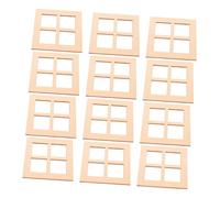 TOYANDONA 20Pcs Miniature Wooden Window Frames Dollhouse Accessories for Tiny Homes Fairy Garden Decor Unique Furniture Ornaments Versatile Windows
