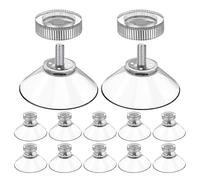 TOYANDONA 20pcs PVC Suction Cup Hooks with 41mm Screw M5x10mm and Plastic Nut, Heavy Duty Window Suction Cups for Home Organization, Stick-on Wall Hooks for Towels and Light Decorations