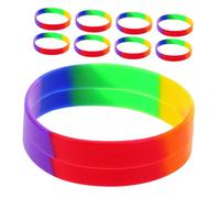 TOYANDONA 20pcs Rainbow Silicone Wristbands for Pride Month with Vibrant Colors Bands for Bracelets Lgbt Support Accessories for Parades Party Favors Decorations