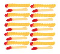 TOYANDONA 20pcs Realistic Artificial French Fries Food Model for Restaurant Display and Photography Prop Lifelike Faux Fast Food Decoration Made of for Party Tabletop and Interactive Play